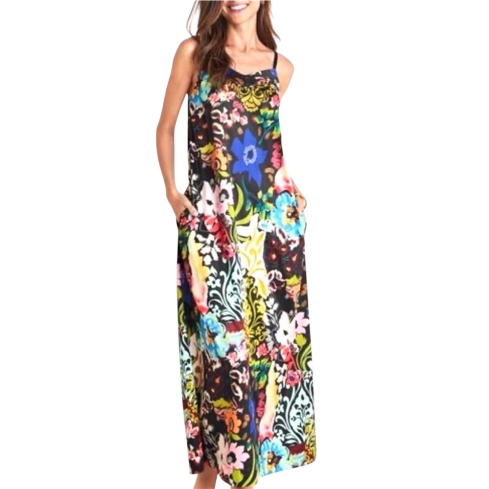 Venus Floral Maxi Dress Aline Vacation Dress Size S